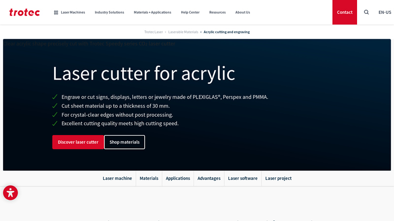 Acrylic laser cutter machine