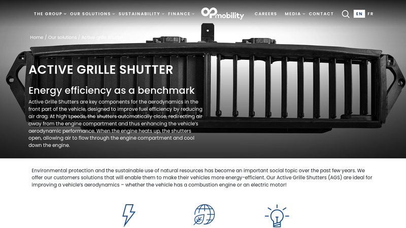 Active grille shutter