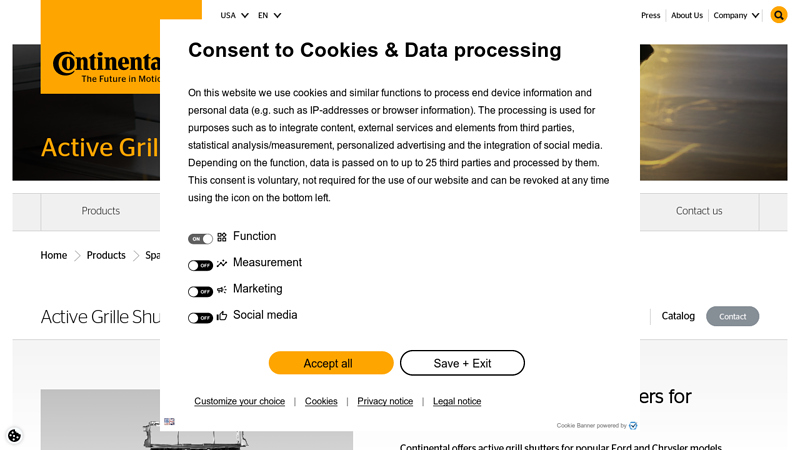 Active Grille Shutters