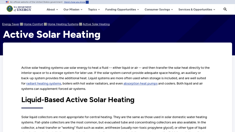 Active Solar Heating