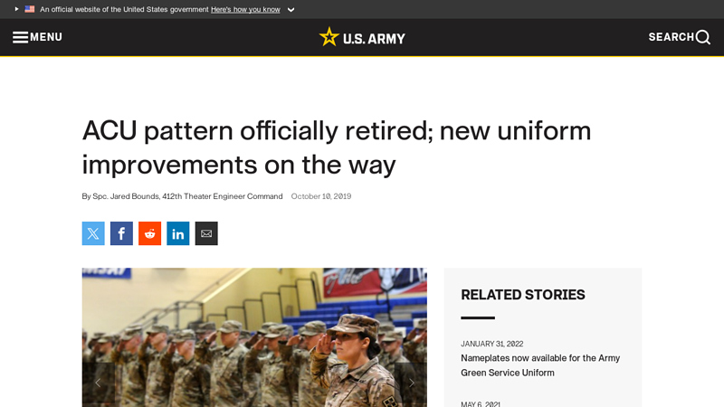 ACU pattern officially retired; new uniform improvements on the way