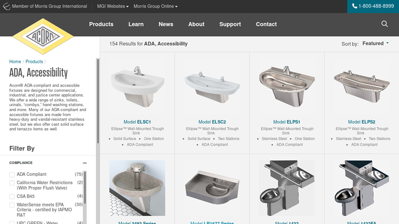 ADA Accessibility Restroom Fixtures & Plumbing Products
