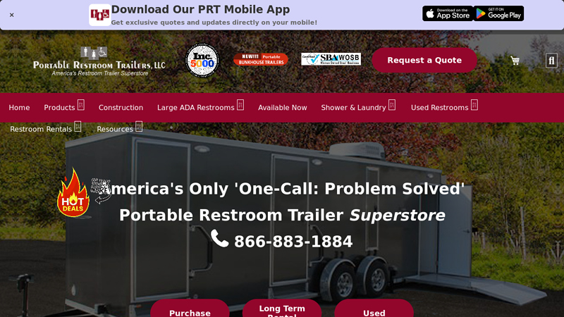 ADA Restroom & Shower Trailers by Portable Restroom Trailers