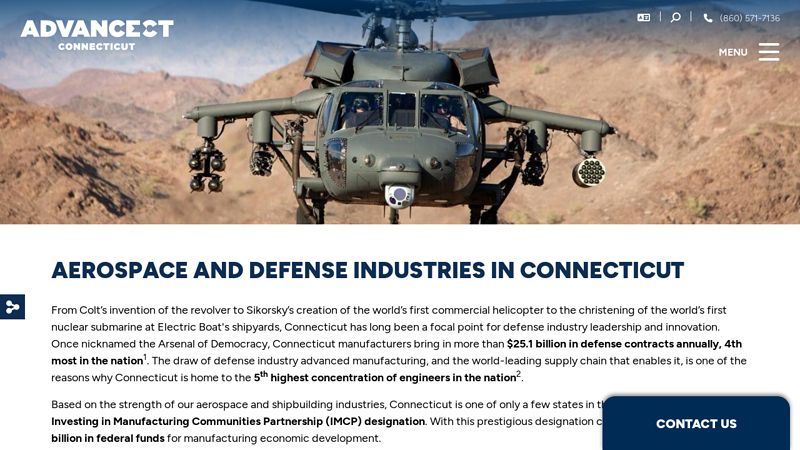 Aerospace and Defense Industries in Connecticut