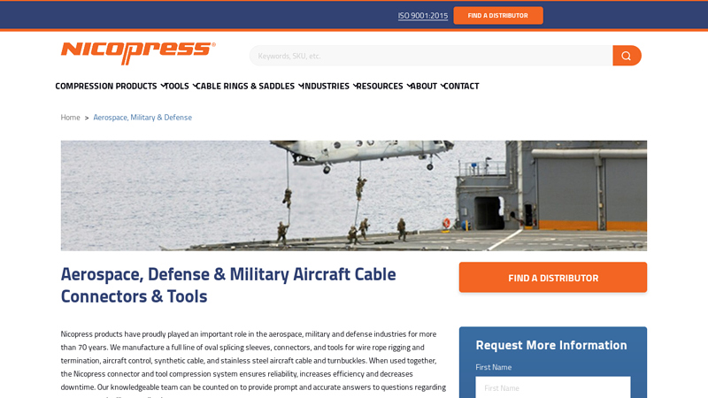 Aerospace, Defense & Military Aircraft Cable Connectors & Tools