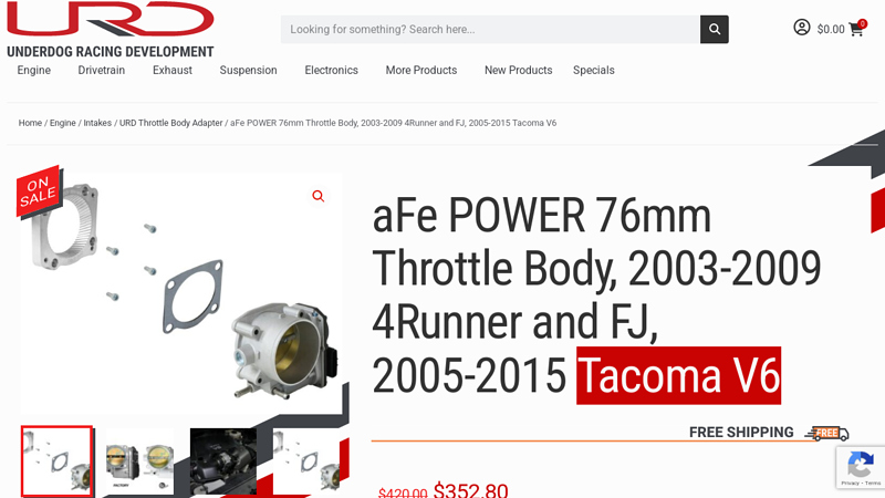 aFe POWER 76mm Throttle Body, 2003