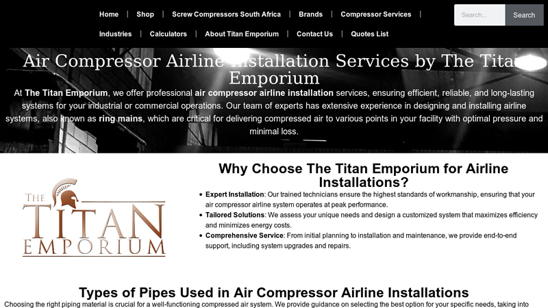 Air Compressor Airline Installation Services