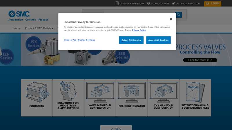 Air Cylinders, Solenoid Valves and Pneumatics