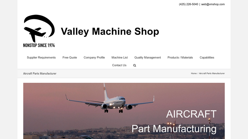 Aircraft Parts Manufacturer