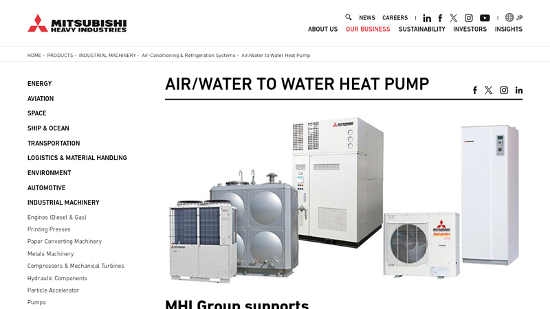 Air/Water to Water Heat Pump