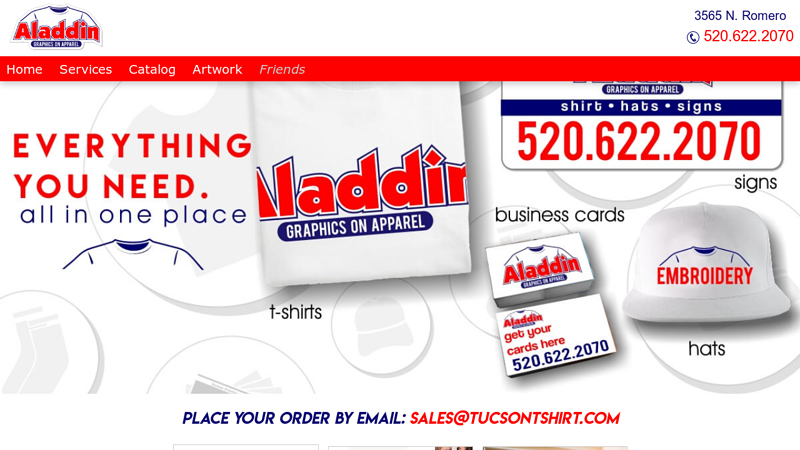 Aladdin Graphics custom t-shirts