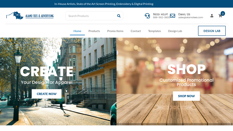 Alamo Tees custom t-shirts