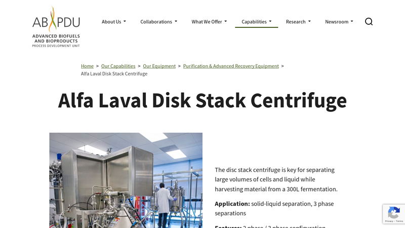 Alfa Laval Disk Stack Centrifuge