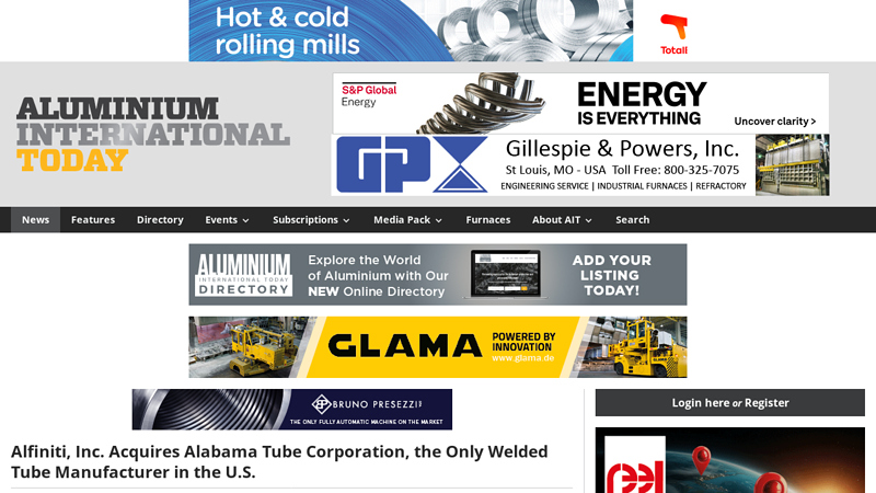 Alfiniti, Inc. Acquires Alabama Tube Corporation, the Only Welded…