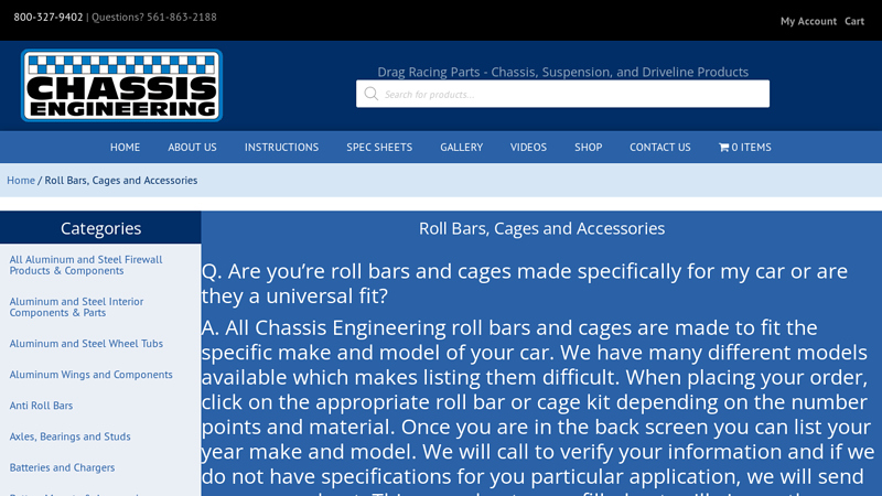 All Roll Bars, Cages and Accessories Products