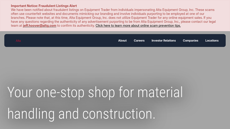 Alta Equipment Group