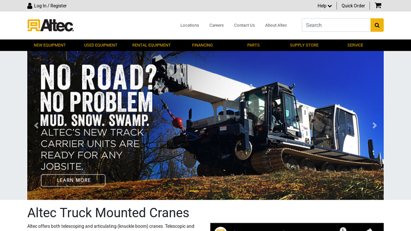 Altec Truck Mounted Cranes