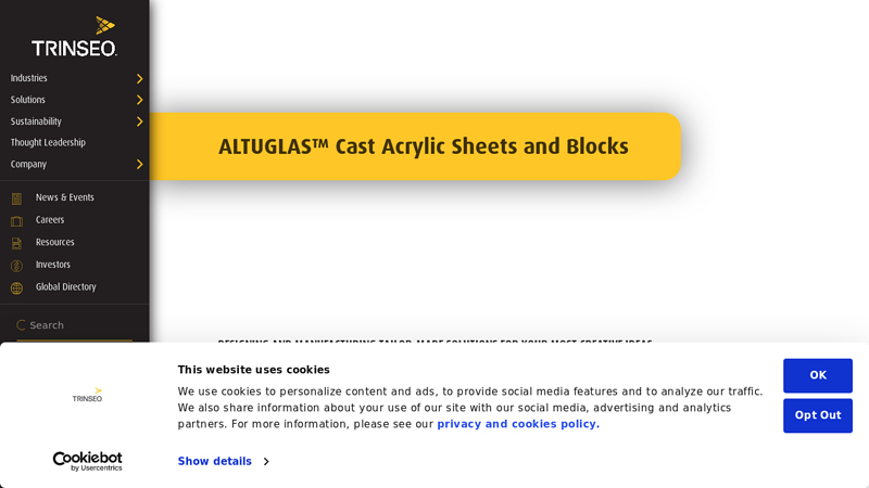 ALTUGLAS™ PMMA Cast Sheets and Blocks