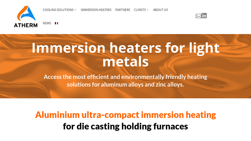 Aluminium immersion heating