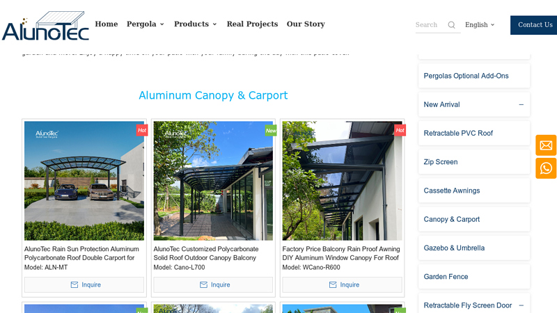 Aluminum Canopy & Carport