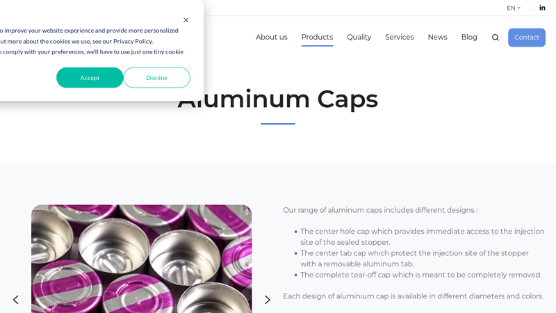 Aluminum Caps