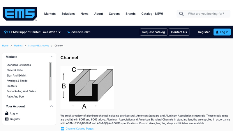 Aluminum Channel Extrusions