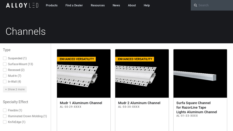 Aluminum Channels for LED Tape Lights