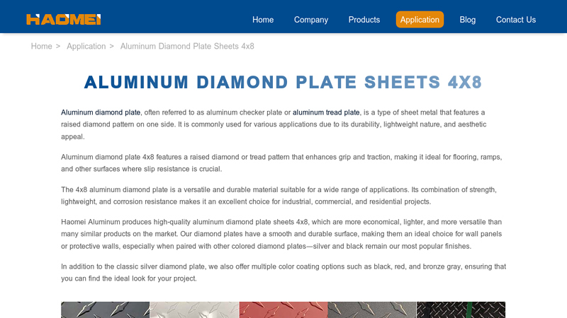 Aluminum Diamond Plate Sheets 4x8