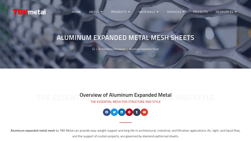 Aluminum Expanded Metal Mesh Sheets