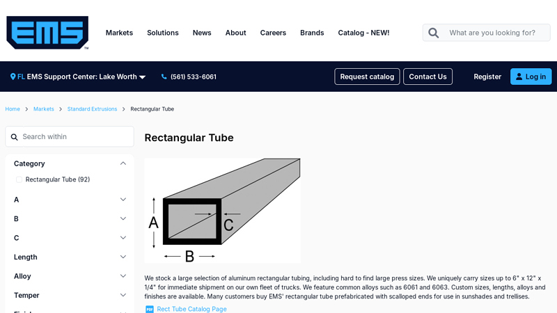 Aluminum Rectangular Tube