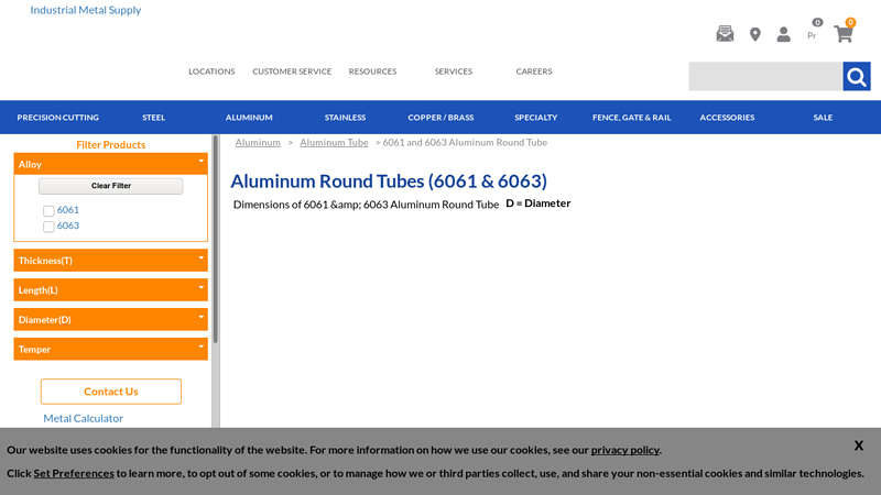 Aluminum Round Tubes (6061 & 6063)