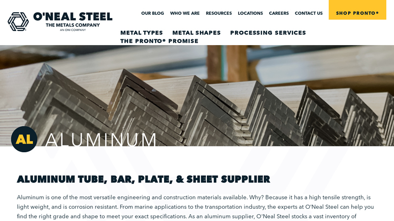 aluminum tube, bar, plate, & sheet supplier