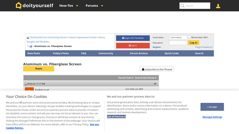 Aluminum vs. Fiberglass Screen