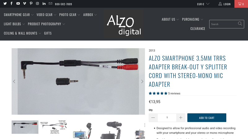 ALZO Smartphone 3.5mm TRRS Adapter Break