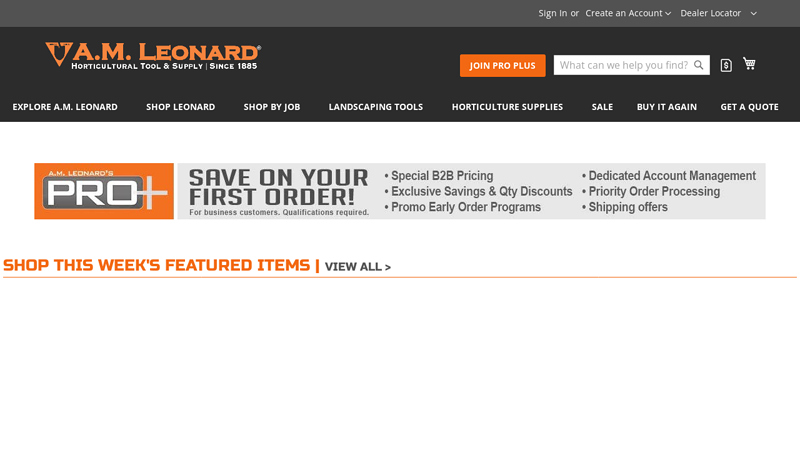 A.M. Leonard Tools for the Horticultural Industry since 1885.