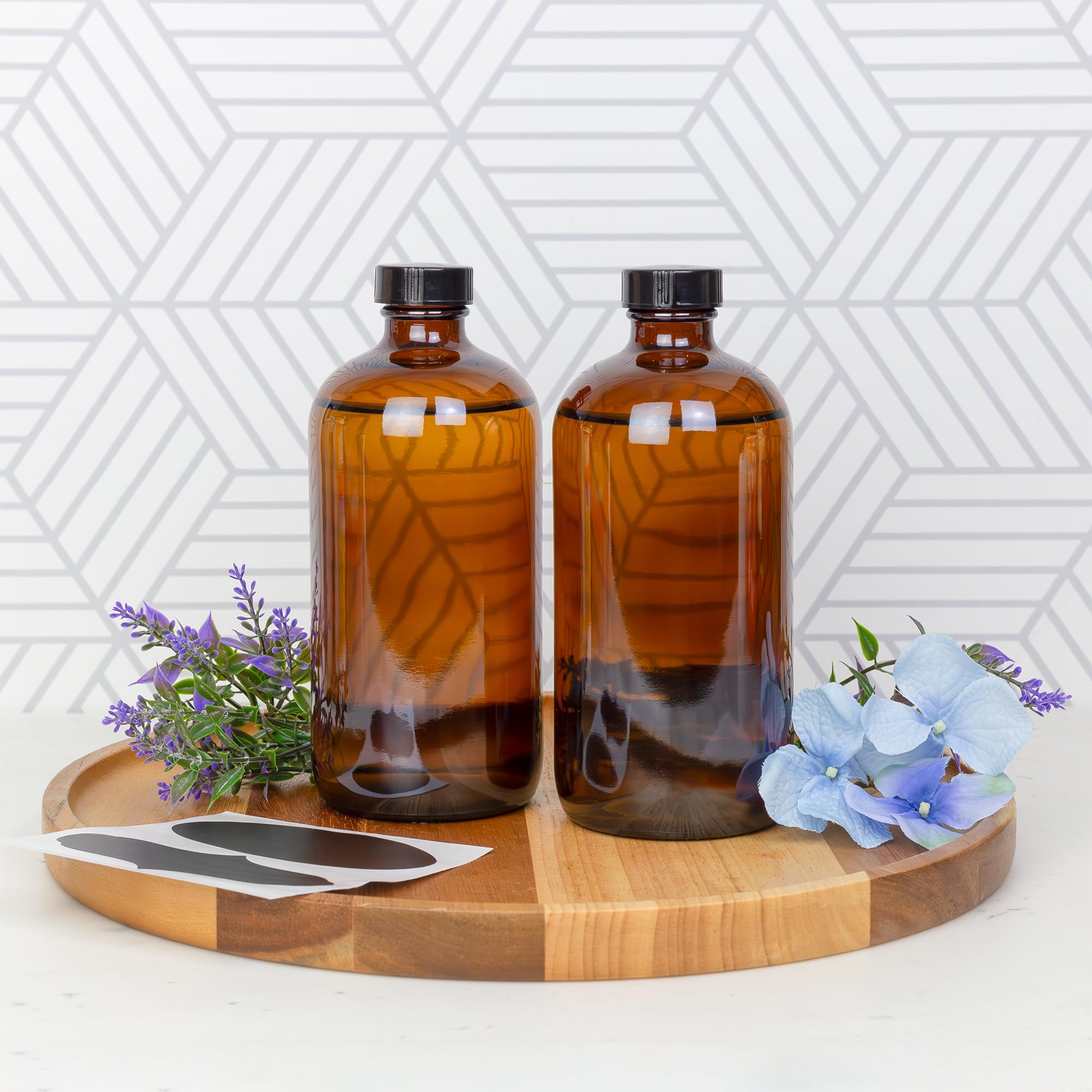 Amber Brown Glass Bottles