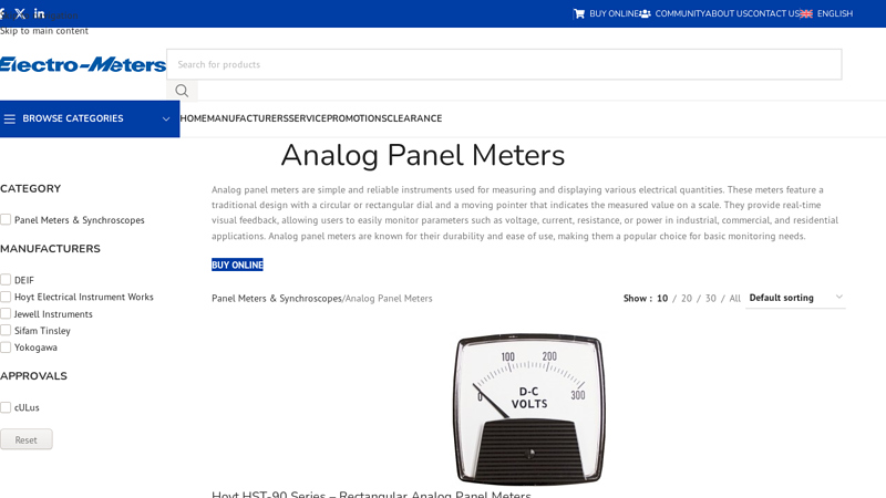 Analog Panel Meters