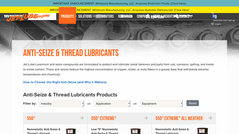Anti-Seize & Thread Lubricant Manufacturer