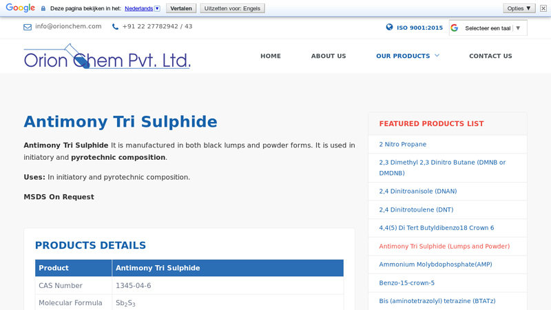 Antimony Tri Sulphide