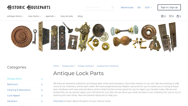 Antique Lock Parts