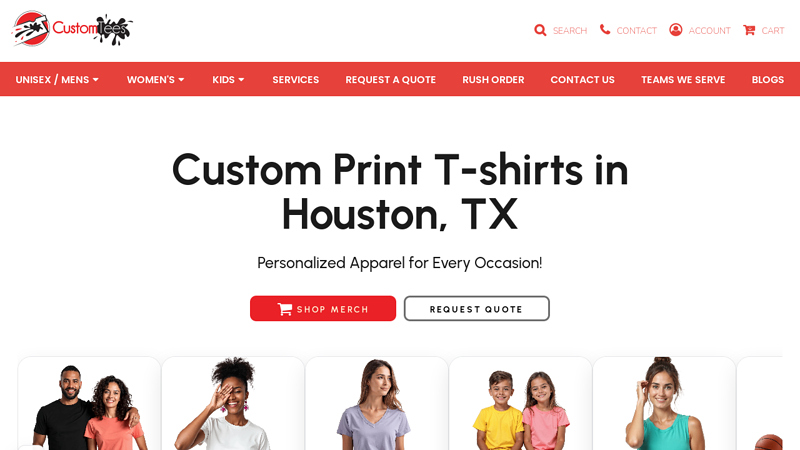 & Apparel Printing in Houston custom t-shirts