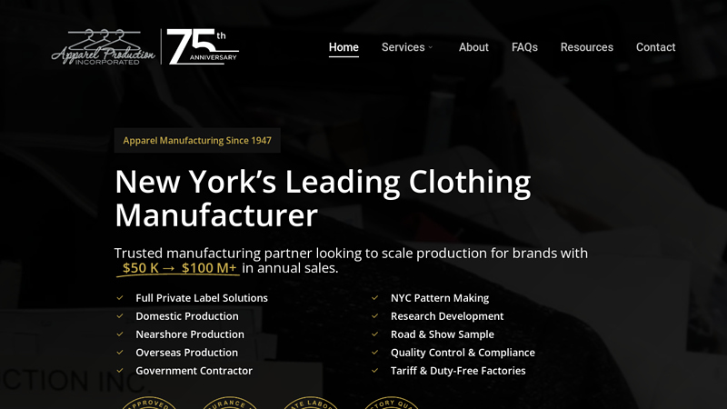 Apparel Production Inc.