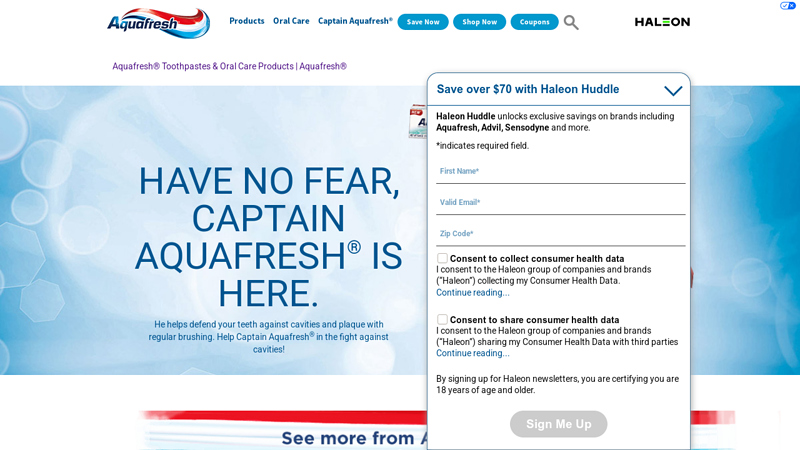 Aquafresh Toothpastes and Oral Care Products