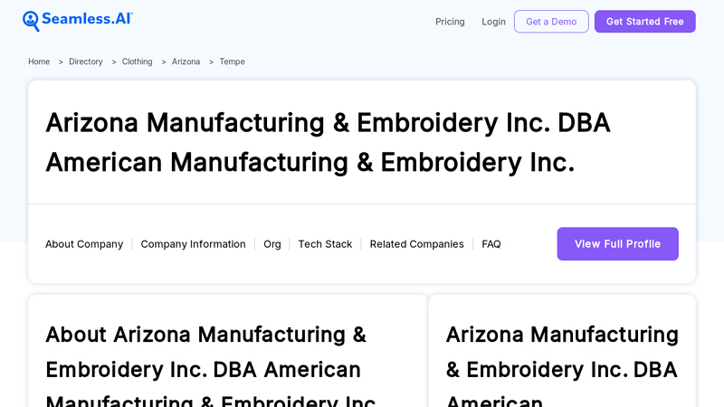 Arizona Manufacturing & Embroidery Inc. DBA American ...