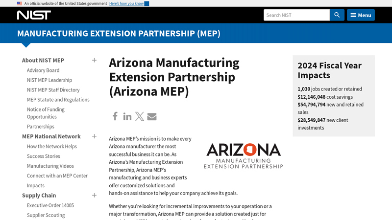 Arizona Manufacturing Extension Partnership (Arizona MEP)