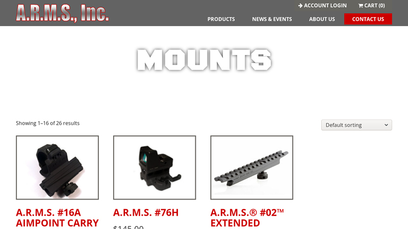 A.R.M.S., Inc. Shop over 50 different Scope Mounts