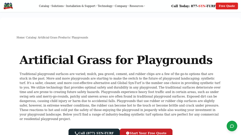 Artificial Grass for Playgrounds