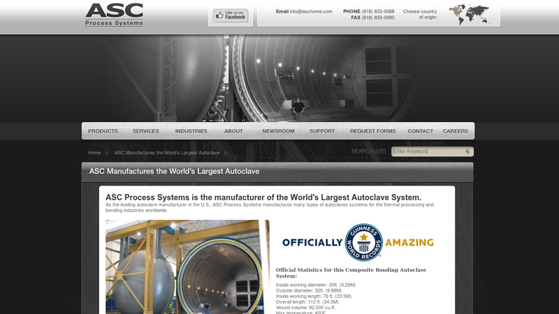 ASC Manufactures the World's Largest Autoclave