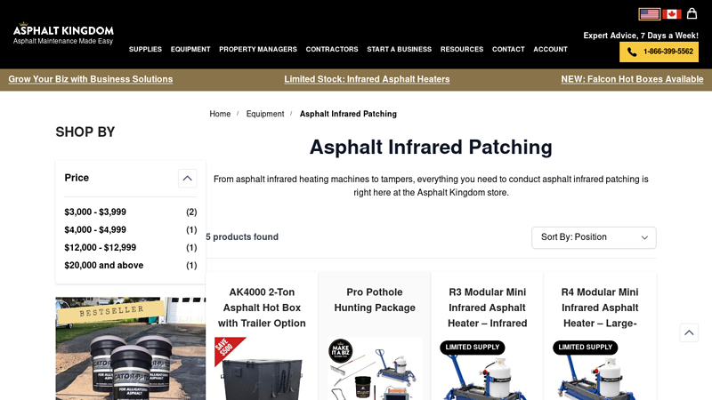 Asphalt Infrared Patching Equipment and Supplies