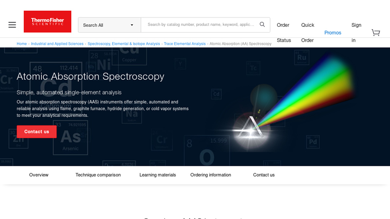 Atomic Absorption (AA) Spectroscopy